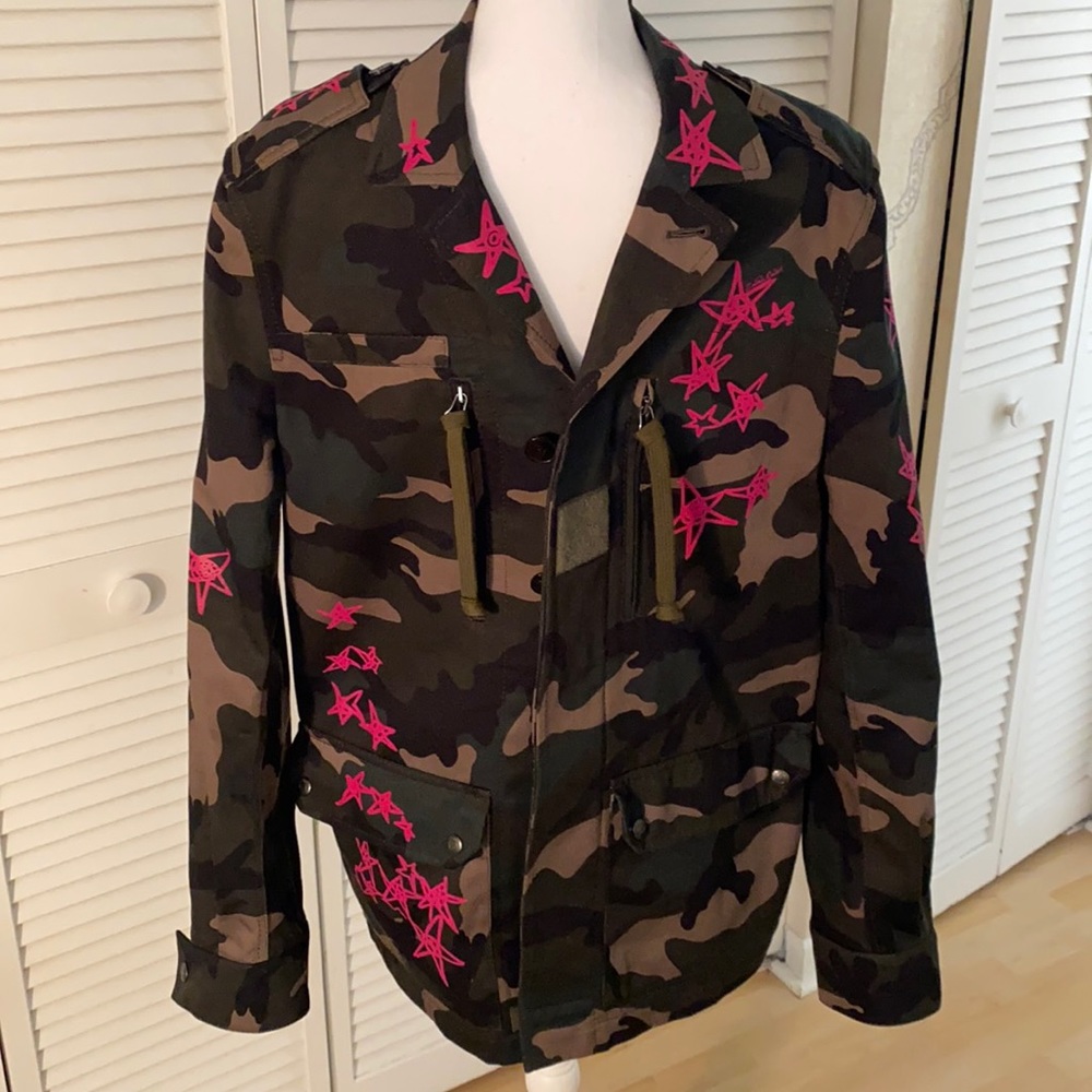 Valentino camouflage neon print stars